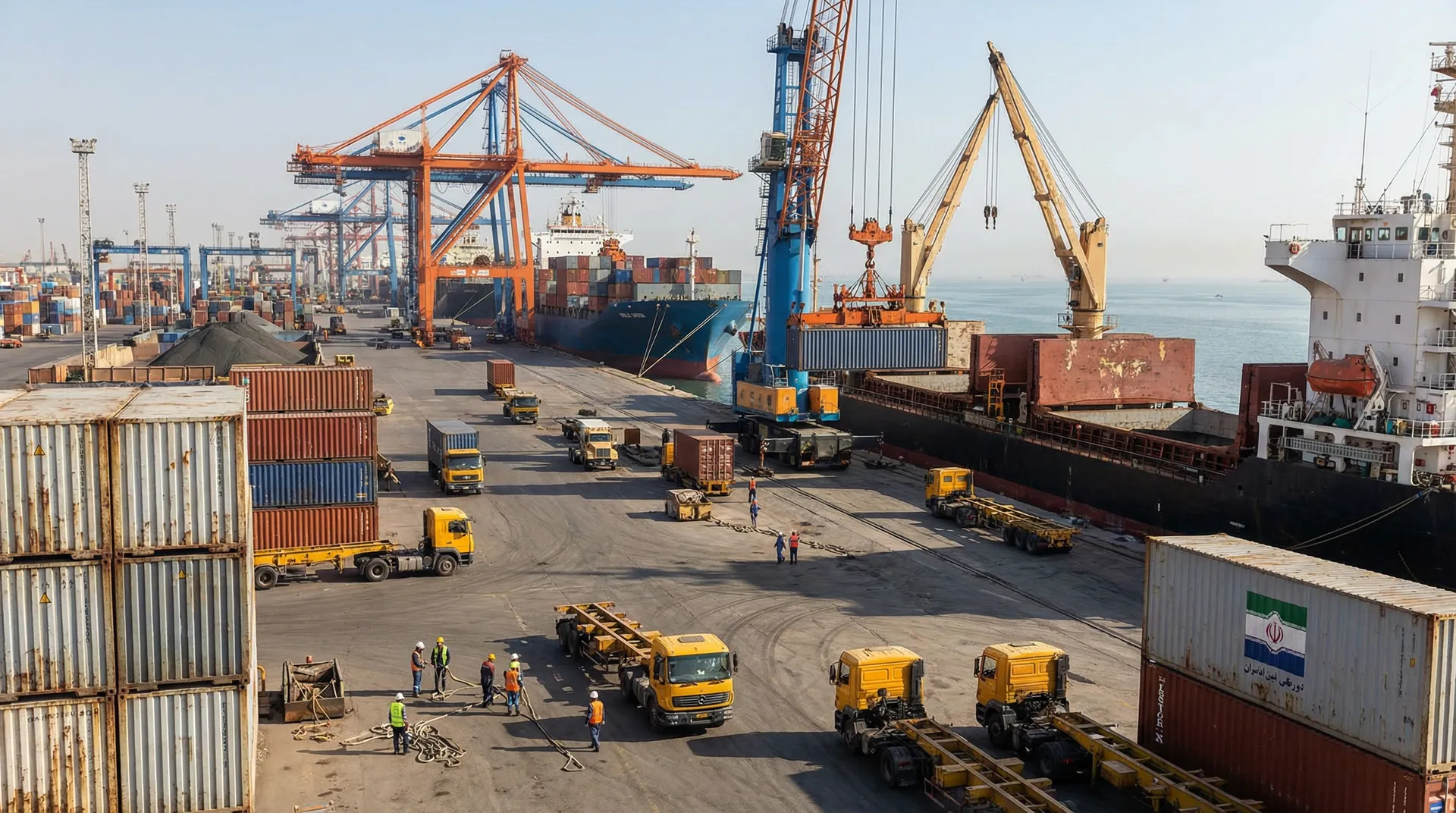 Les ports iraniens gardent le rythme du fret sans pause